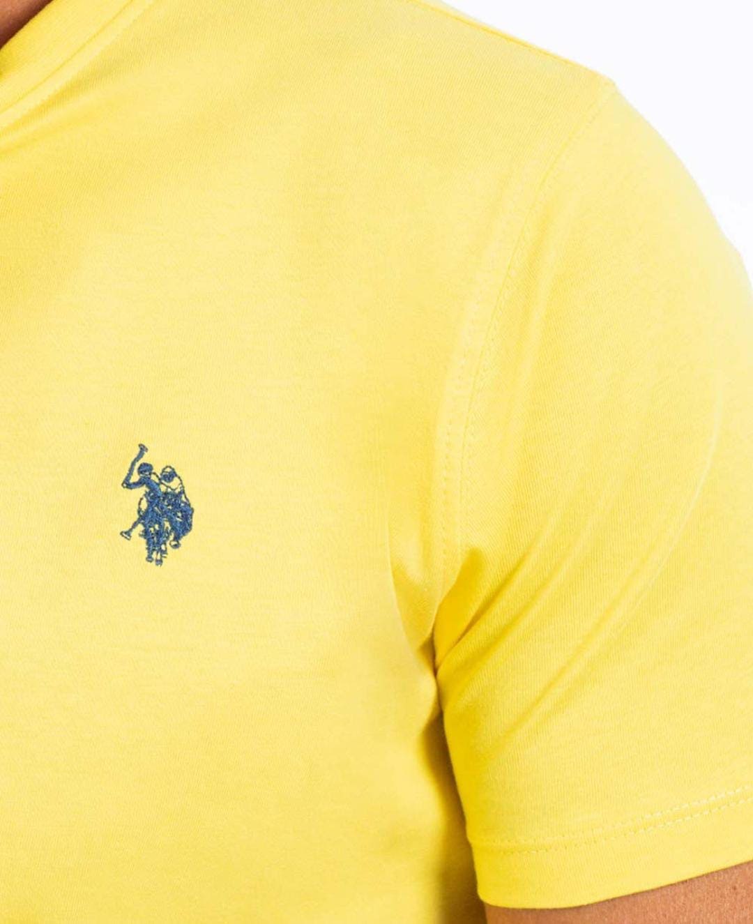 T-SHIRT US Polo Assn 100%cotone, gialla.