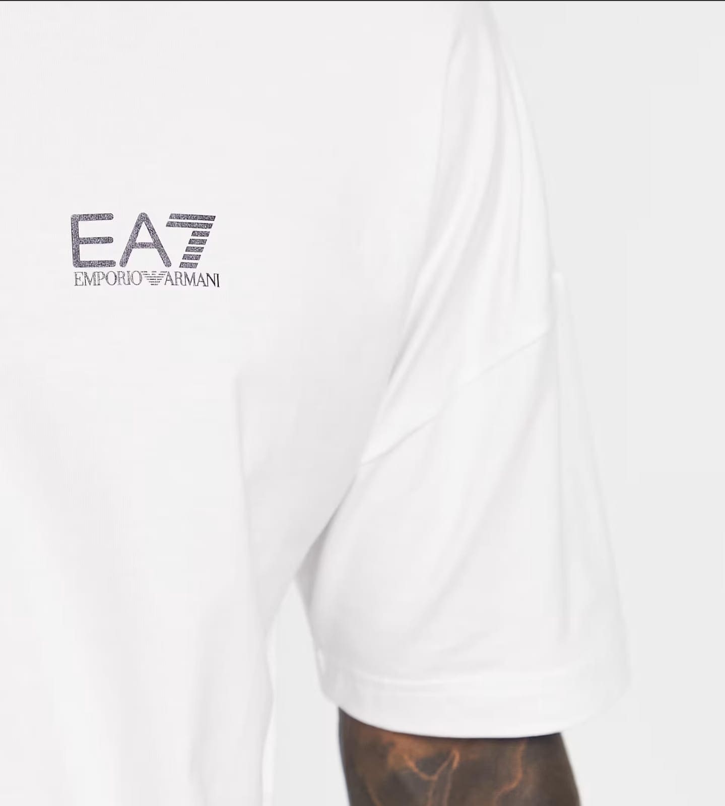 T-shirt Emporio Armani - con stampa del logo EA7 sulla schiena bianco