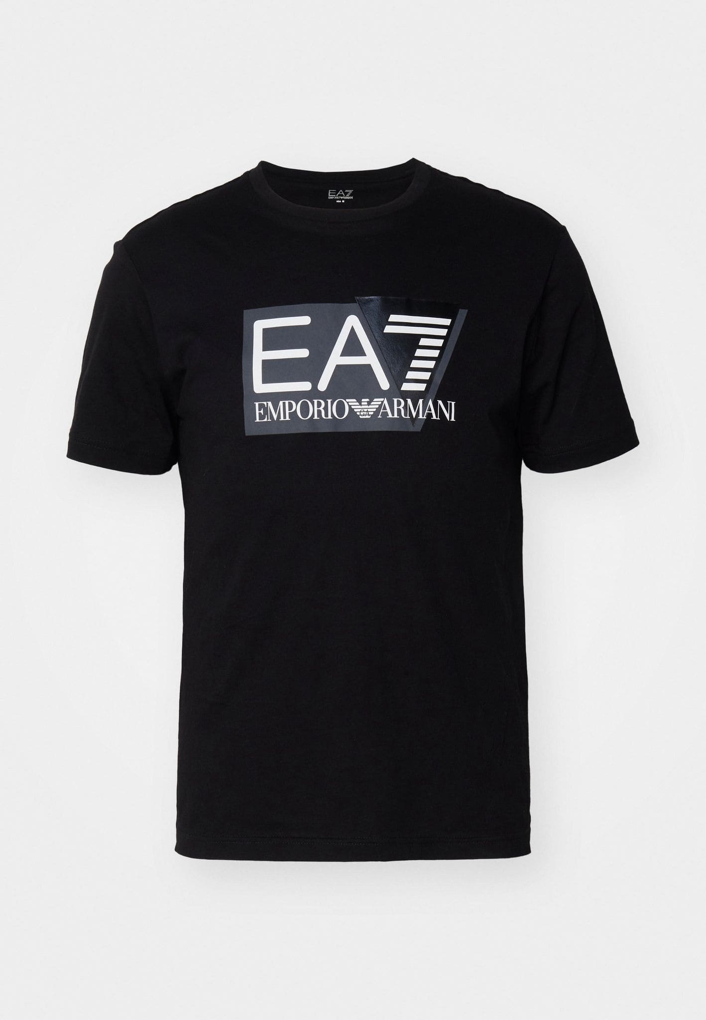 T-shirt Emporio Armani con stampa, nera.