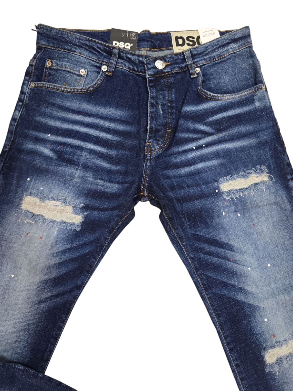 Jeans Uomo Dino Sanfilippo Quote Elastic Blu JEANS Strappato