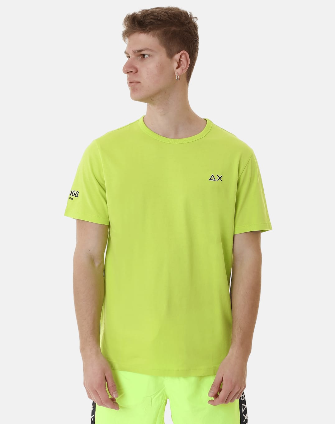 T-shirt Sun68 verde fluo