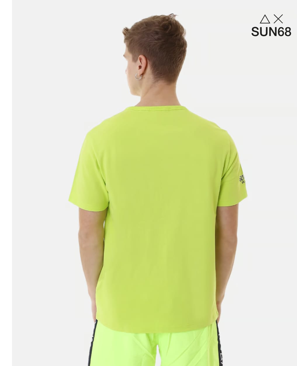 T-shirt Sun68 verde fluo