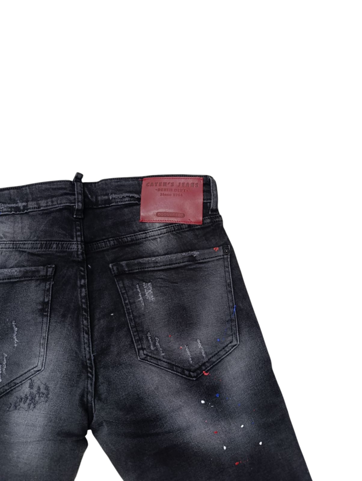 Pantaloncino DSQUARED2 jeans Grigio scuro con fascia rinfrangente laterale