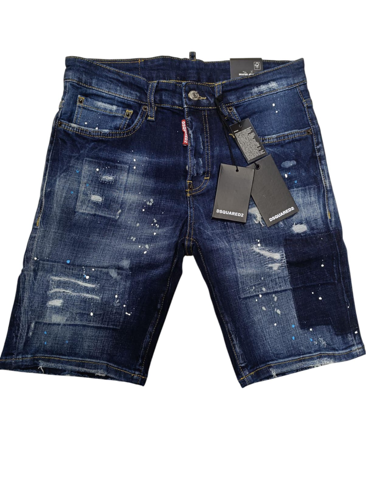 Pantaloncino DSQUARED2 jeans Blu scuro strappato