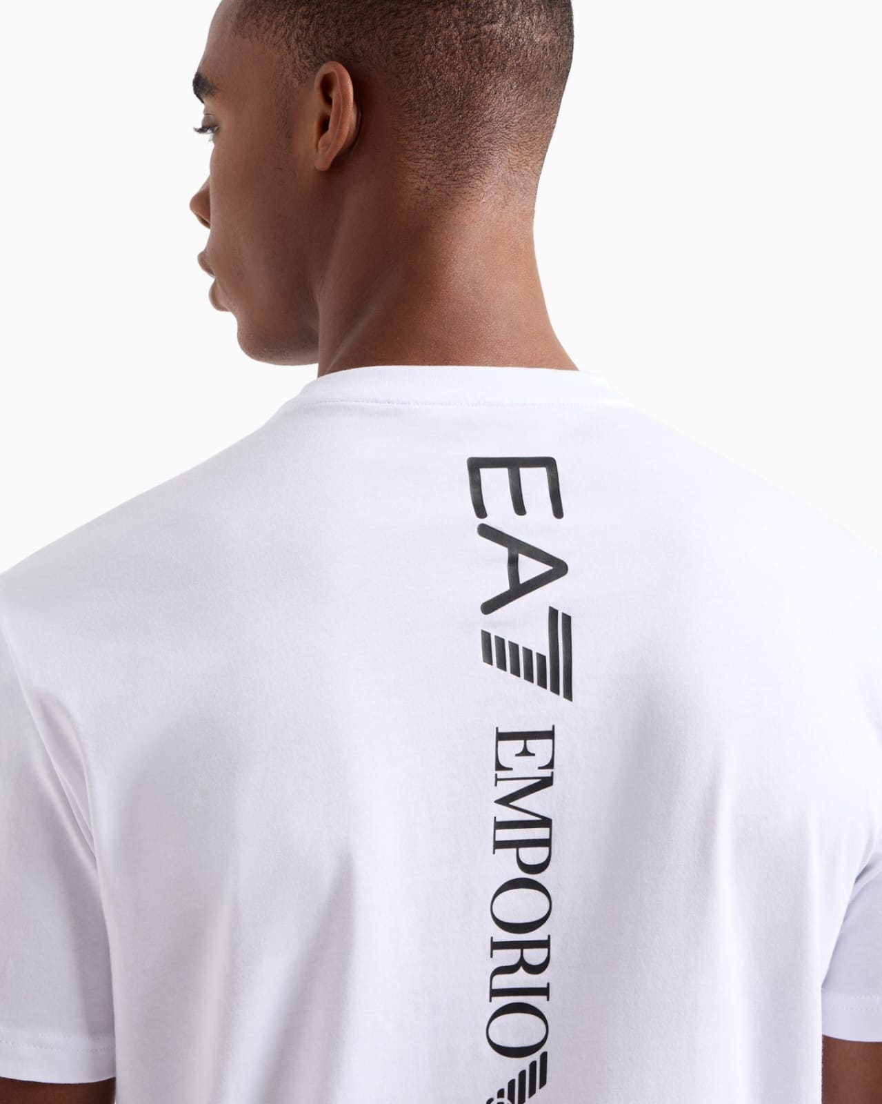 T-shirt girocollo EMPORIO ARMANI COLORE BIANCO Logo Series in jersey di cotone