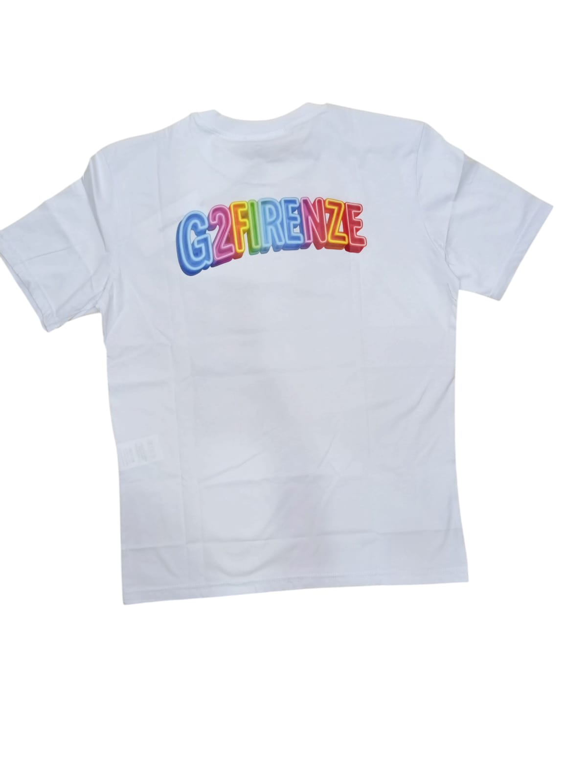 T-shirt G2FIRENZE Logo multicolor bianca