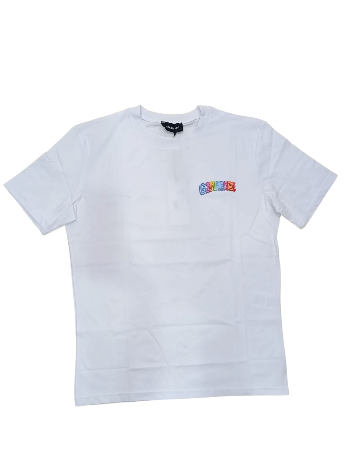 T-shirt G2FIRENZE Logo multicolor bianca