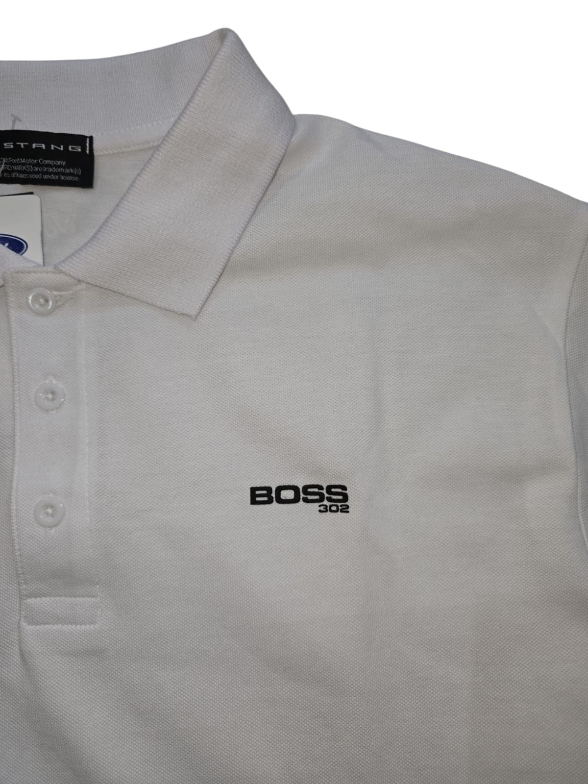 Polo Mustang Boss, bianco