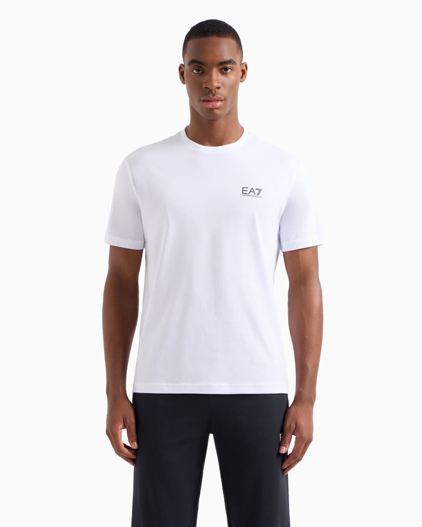 T-shirt girocollo EMPORIO ARMANI COLORE BIANCO Logo Series in jersey di cotone