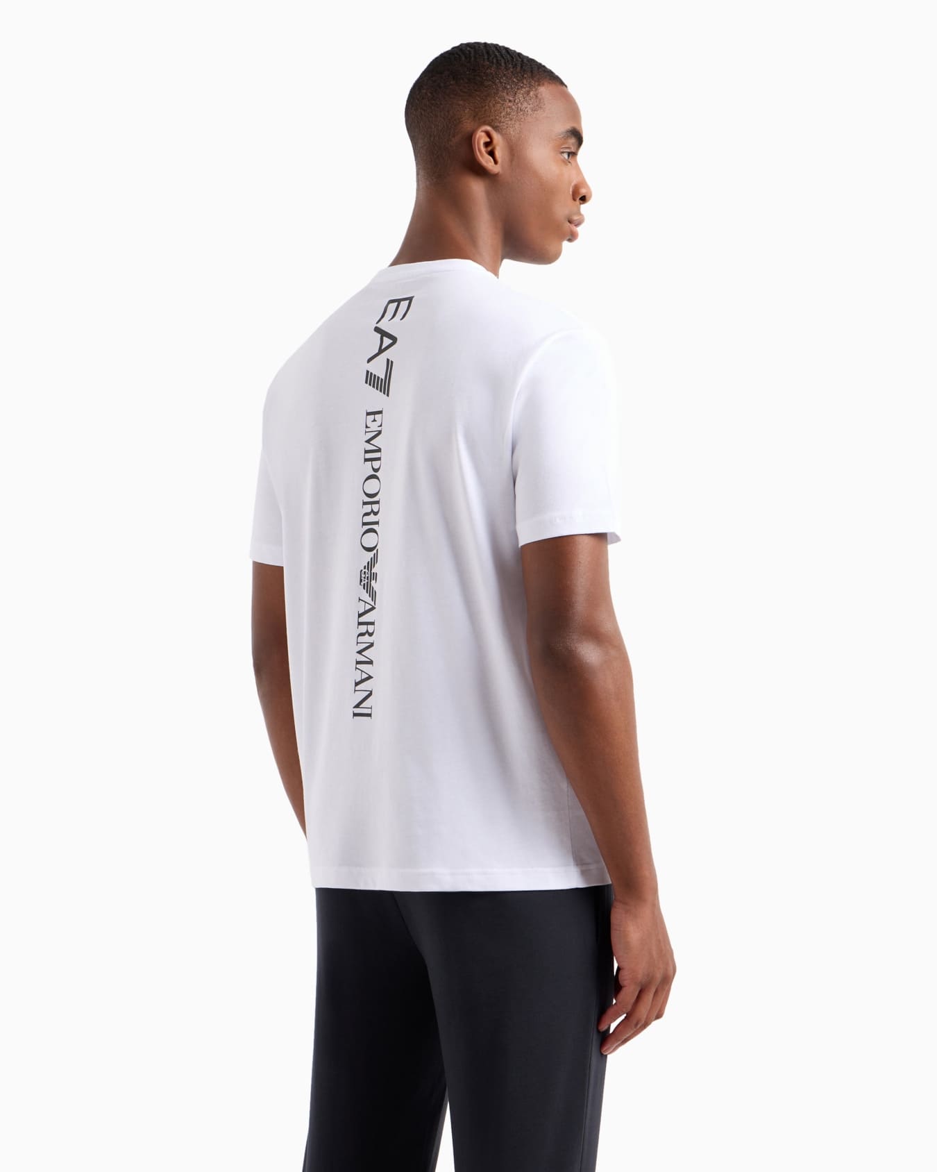 T-shirt girocollo EMPORIO ARMANI COLORE BIANCO Logo Series in jersey di cotone