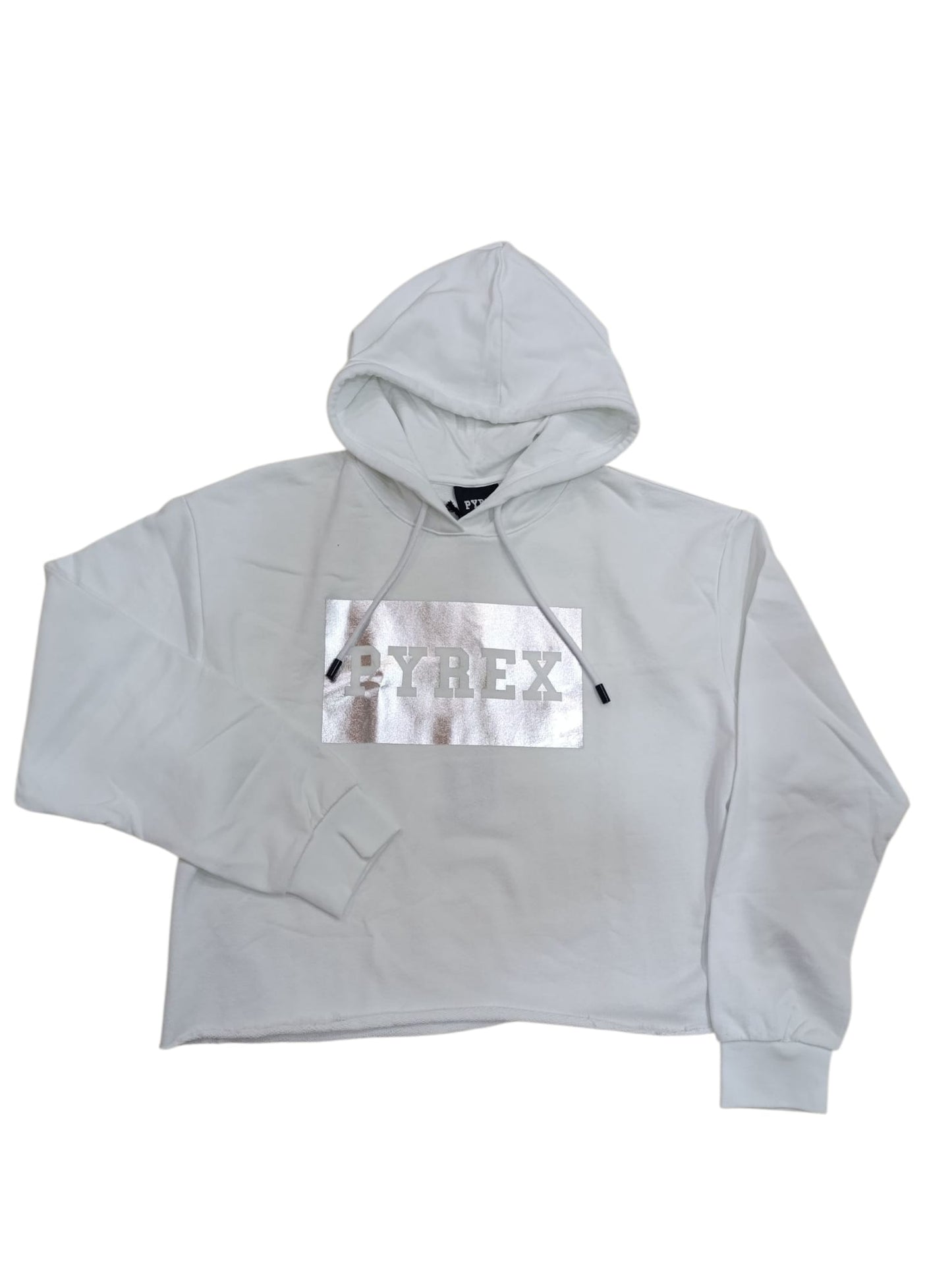 Felpa PYREX crop con cappuccio