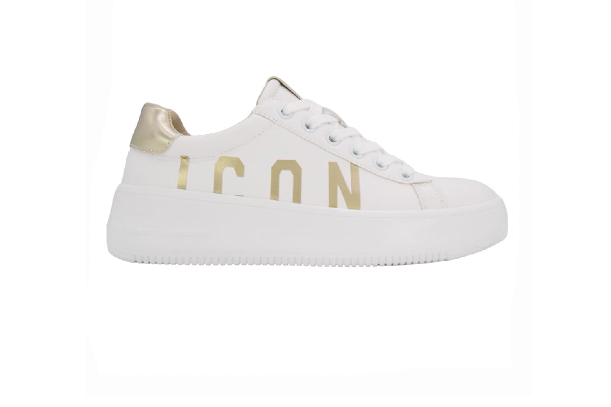 Sneakers ICON in ecopelle con logo a rilievo