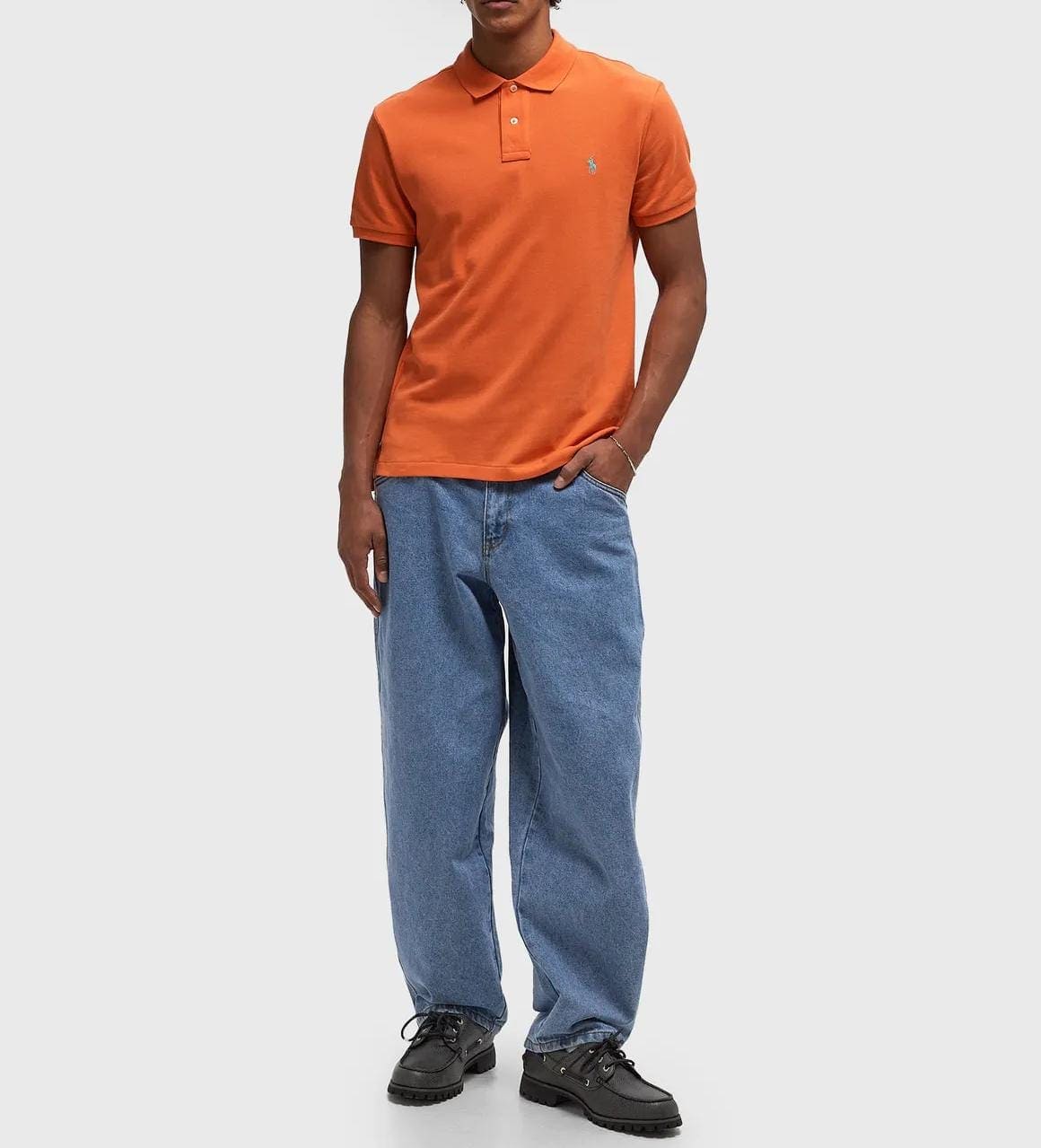 POLO RALPH LAUREN polo arancione in piqué, CLASSIC FIT
