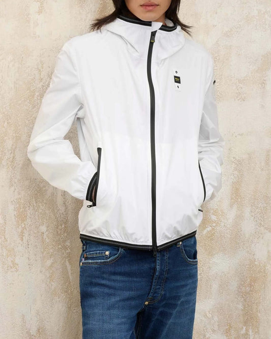 Blauer BASIC HOODIE JACKET - Giacca a vento - Bianco