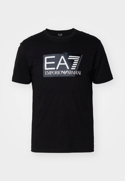 T-shirt Emporio Armani con stampa, nera.