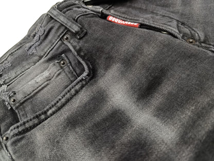 Pantaloncino DSQUARED2 jeans  Grigio scuro con tascone e cavallo a bottonato