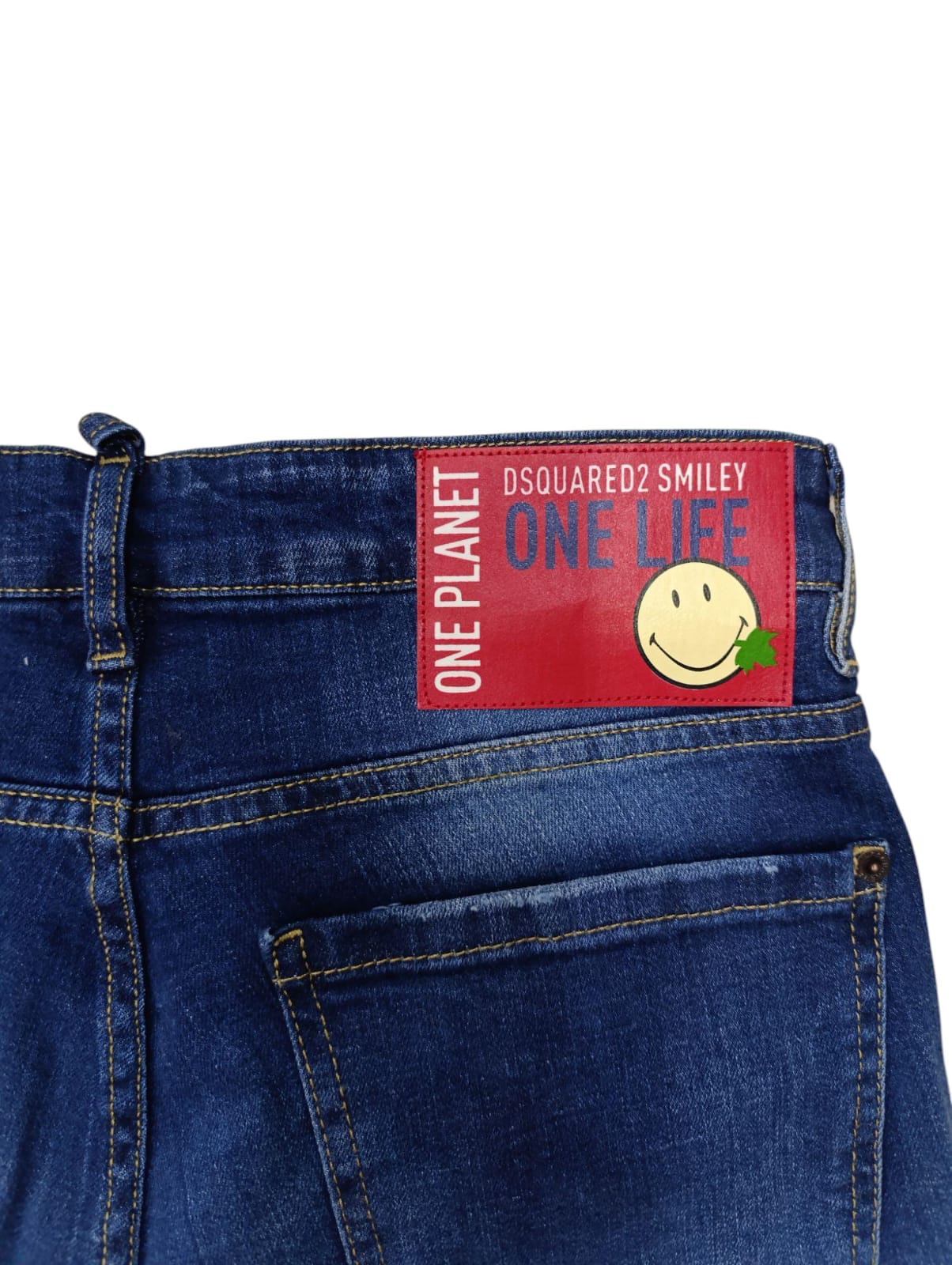 Pantaloncino DSQUARED2 Blu Jens con fantasy smile