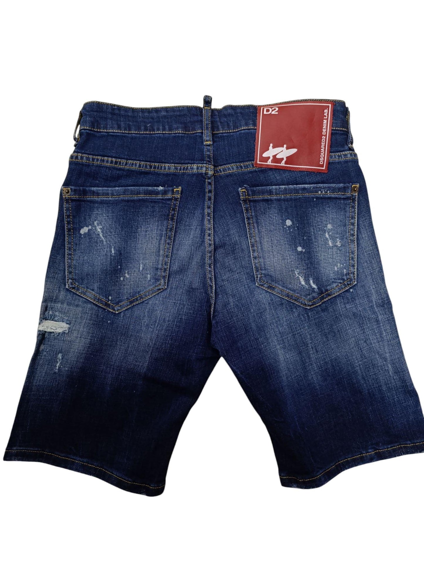 Pantaloncino DSQUARED2 jeans Blu  scuro strappato