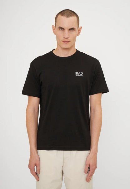 T-shirt girocollo EMPORIO ARMANI COLORE NERO  Logo Series in jersey di cotone