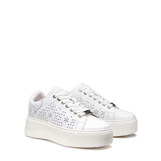 Sneakers CULT in ricamo puntinato White