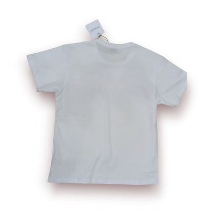 T- SHIRT PINKO COLORE WHITE - CON LOGO BLUE