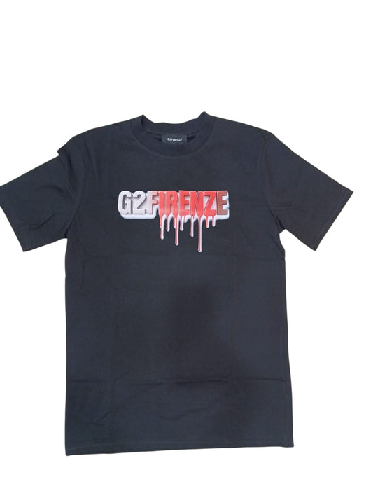 T-shirt G2Firenze Uomo- con logo fantasy NERA