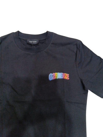 T-shirt G2Firenze Uomo- con logo fantasy NERA