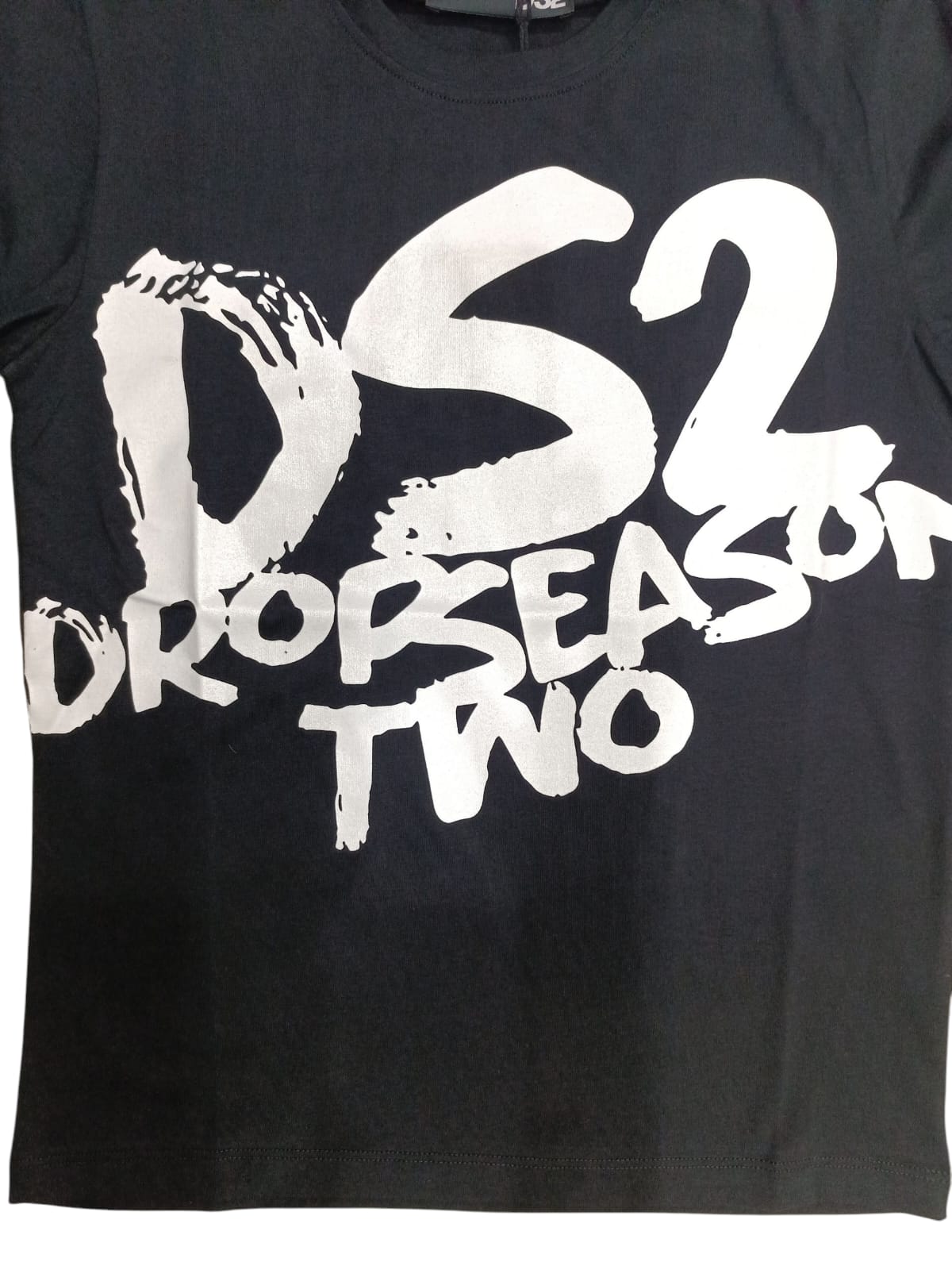 DS2 T-shirt Uomo nera con logo grande ds2