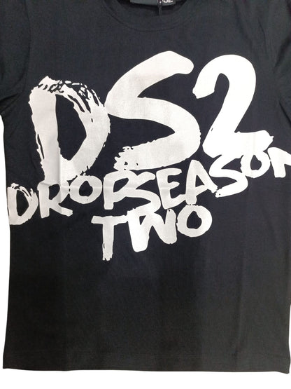 DS2 T-shirt Uomo nera con logo grande ds2