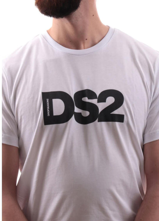 DS2 T-shirt Uomo Bianco a stampa grande