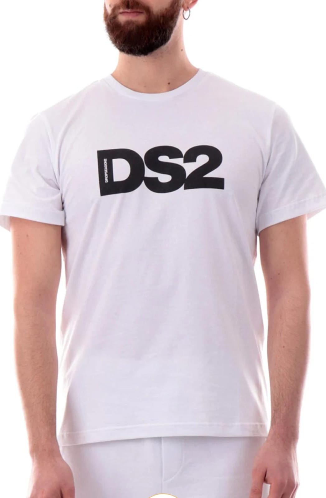 DS2 T-shirt Uomo Bianco a stampa grande