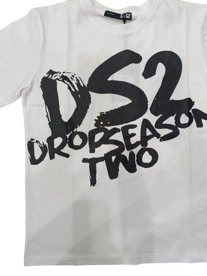 DS2 T-shirt Uomo Bianca  con logo grande ds2