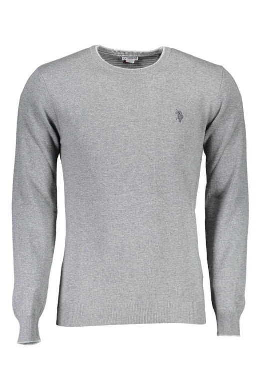 Maglione girocollo US POLO ASSN logo grigio