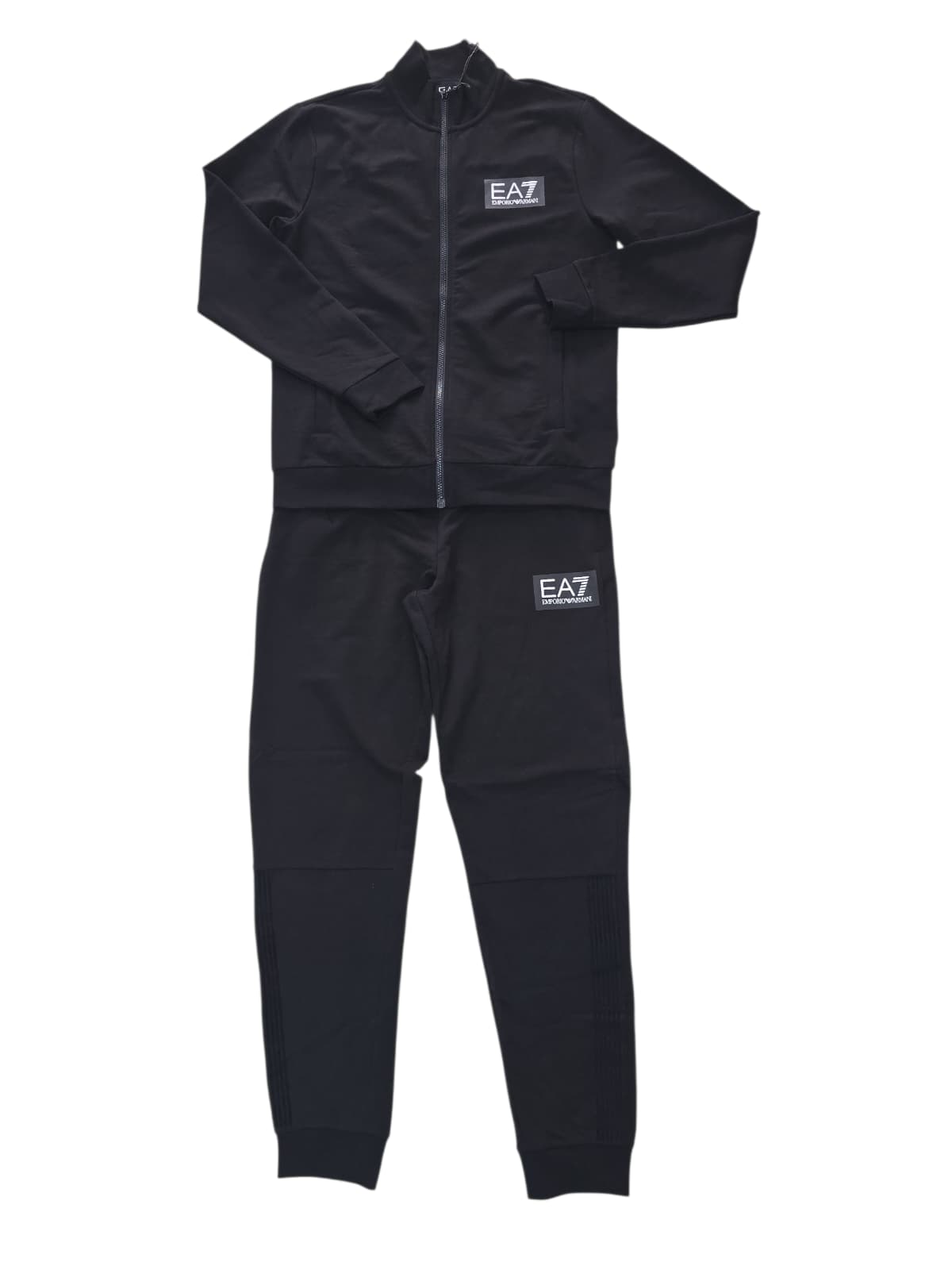 Tuta Emporio Armani nera logo lato cuore EA7