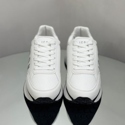 Sneakers ICON in ecopelle con maxi logo laterale