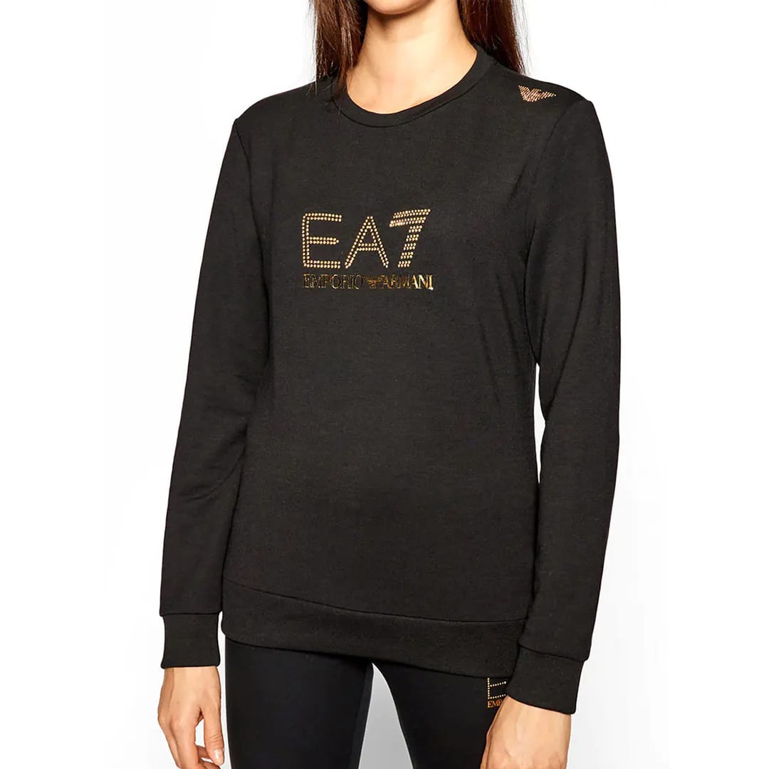 Felpa Emporio Armani Donna Logo oro in 2 colori