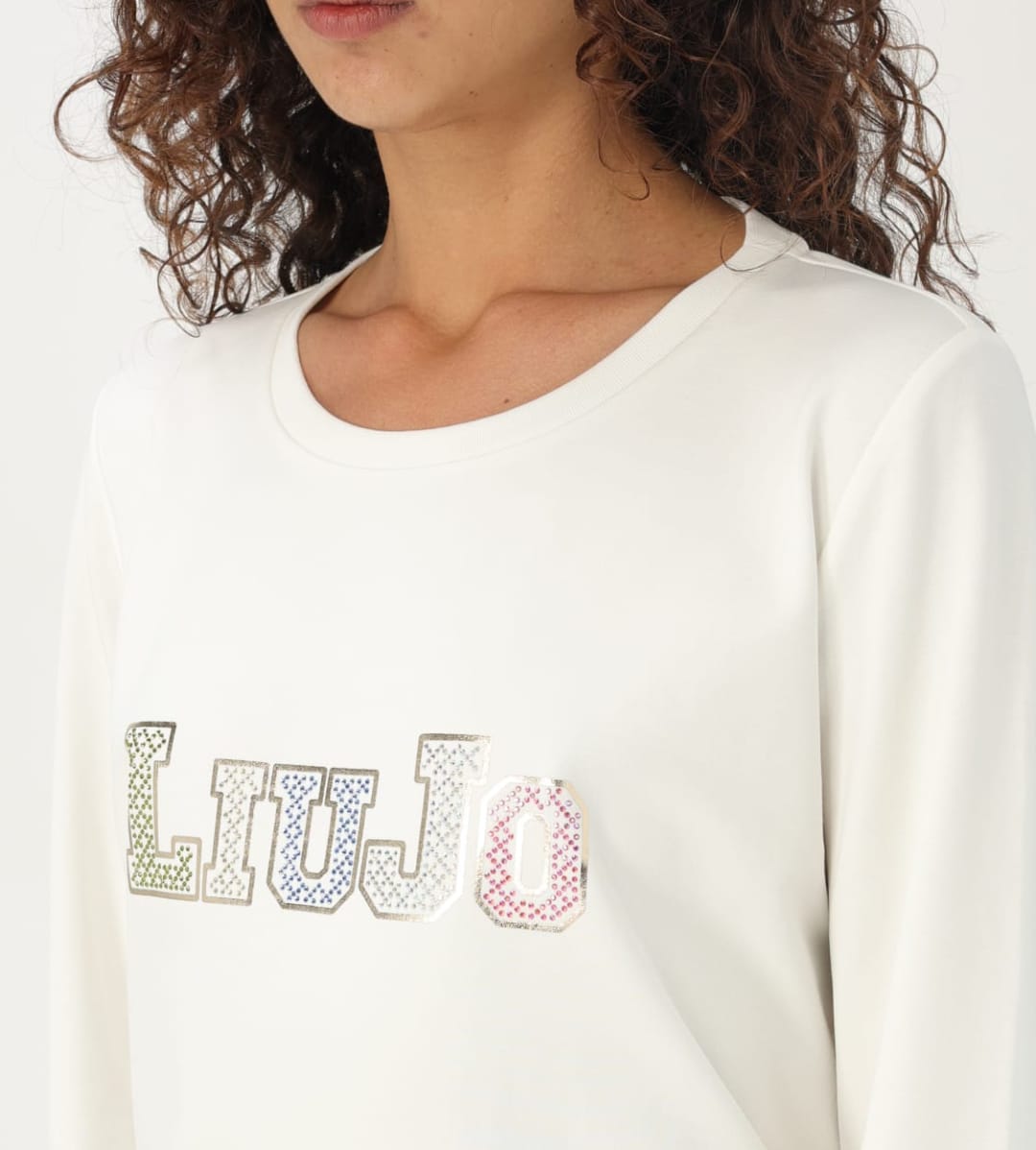 Felpa  Liu JO garzata in strass