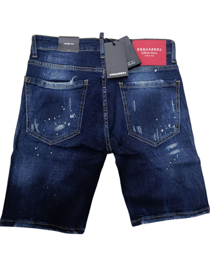 Pantaloncino DSQUARED2 jeans Blu scuro strappato