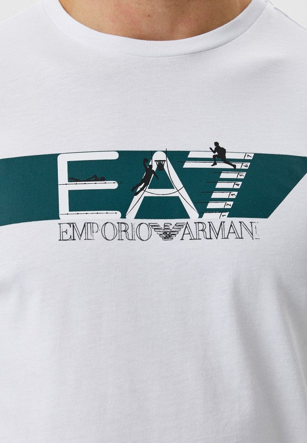 T-SHIRT EMPORIO ARMANI COLORE WHITE-GREEN