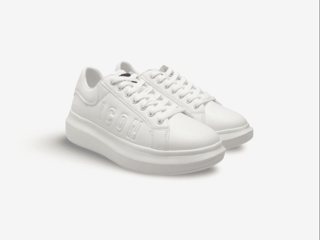 Sneakers ICON Uomo con logo a rilievo ecopelle