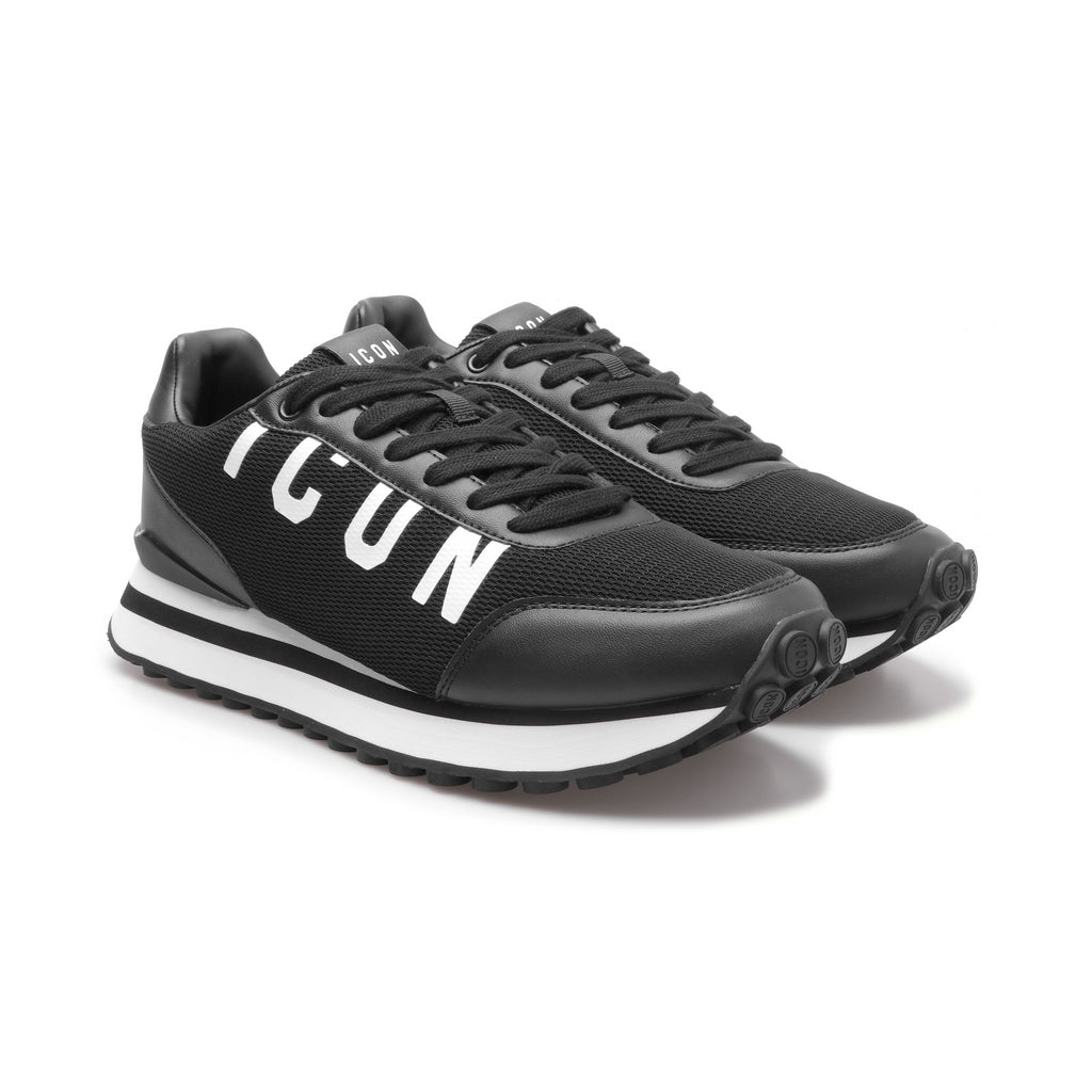 Sneakers ICON UOMO in pelle e tessuto maxi logo