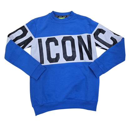 Felpa ICON Girocollo logo stripe