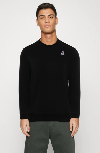 Felpa K-Way  Girocollo nera logo