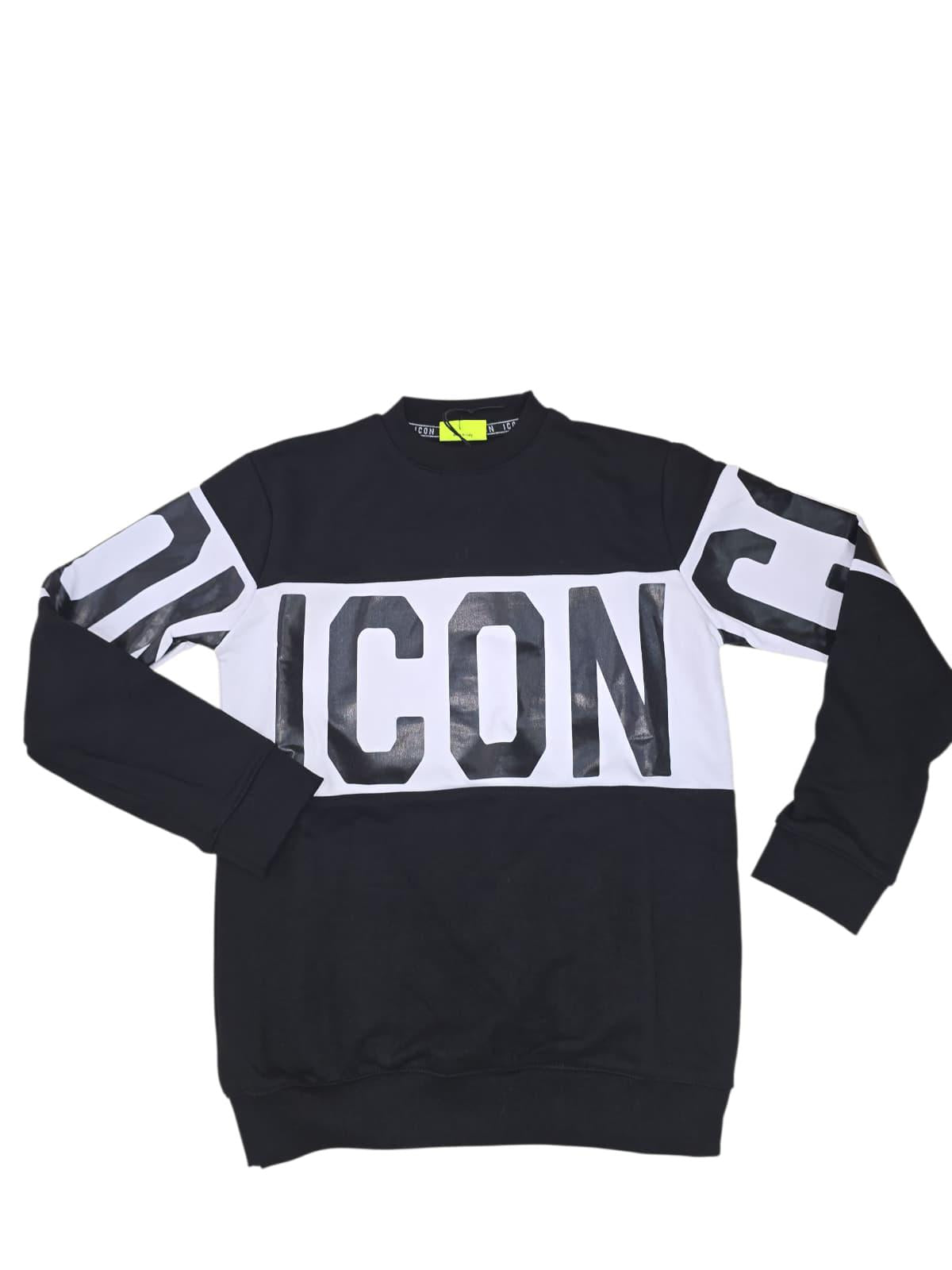 Felpa ICON Girocollo logo stripe